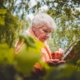 Older woman near plants